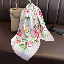 Load image into Gallery viewer, Luxury Satin Silk Square Scarf – Shawl, Hijab & Fashion Wrap 2023