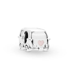 Load image into Gallery viewer, New Fashion Charm Original Pink Flower Backpack Balloon Beads Suitable for the original Pandora Women's Bracelet Jewelry Gift