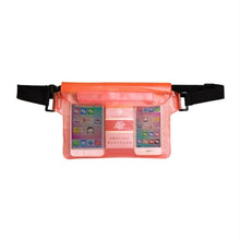 Load image into Gallery viewer, Waterproof Waist Bag Screen Touchable Phone Bag With Adjustable Belt 3 Layers High Waterproof Sealing Swimming Bag Large Size Transparent Underwater Protection Bag For iPhone Mobile Phone Pouch