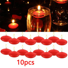 Load image into Gallery viewer, 6/10/16Pcs Unscented Discs Candles Floating For Valentine's Day Party Wedding Home Bathtub Decor Romantic Confession Candlelight
