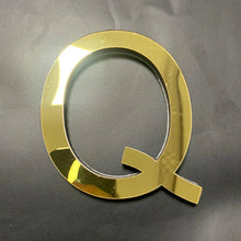 Load image into Gallery viewer, Gold Mirror 3D Letter Wall Stickers – Acrylic Peel & Stick Decor