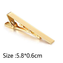 Load image into Gallery viewer, Simple Tie Clip Men Metal Copper Necktie Bar Clip Gold Silver Black 3 Bright Colors Best Gifts For Your Father Lover And Friends Simple Classic Bar Clasp Practical Necktie Accessories Fashion Men Tie Clips Luxury Clothing Jewelry
