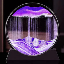 Load image into Gallery viewer, 3D Moving Sand Art Picture - Round Glass Deep Sea Sandscape Hourglass for Home & Office Decor