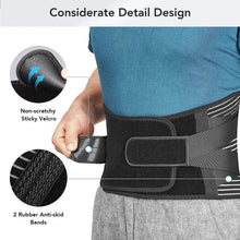 Load image into Gallery viewer, Lower Back Brace with 6 Stays – Orthopedic Lumbar Support Belt for Pain Relief, Sciatica & Gym Use | Breathable Anti-Slip Waist Support