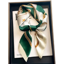 Load image into Gallery viewer, Luxury Silk-Feel Square Scarf – Satin Shawl, Hijab, Hair Wrap for Women