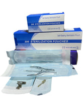 Load image into Gallery viewer, 200pcs Manicure Sterilizing Bag Sterilization Nail Art Tool Clean Disposable Nail Dentistry Medical Grade Paper+CPP/PET Film Bag
