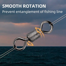 Load image into Gallery viewer, MEREDITH Fishing Swivels Ball Bearing Swivel 50PCS/Lot with Safety Snap Solid Rings Rolling Swivel for Carp Fishing Accessories