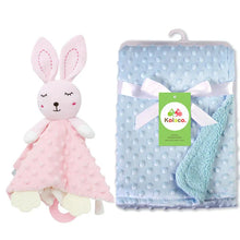 Load image into Gallery viewer, Personalized Newborn Baby Blanket with Name & Custom Stroller Gift Set