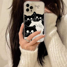 Load image into Gallery viewer, Cute Cat Transparent Phone Case For Iphone 11 12 13 Pro Max Case X Xs Max Xr Phone Case 7plus 8plus Case Cute Clear Protective Phone Cases