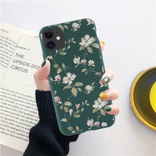Load image into Gallery viewer, Fashion Flower Phone Case For Iphone 7 8 Plus Iphone Xr X Xs Silicone Ultra Thin Shockproof Mobile Phone Case With Fashion Pattern Cover Stylish Beautiful Flower Pattern Colored iphone Case