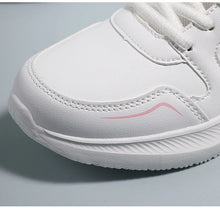 Load image into Gallery viewer, Women Running Shoes PU Leather Lace-up Men Warm Light Walking Sneaker Fitness Sport Flats Comfortable Black Size 35-44 Loafers