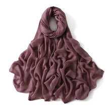 Load image into Gallery viewer, Women’s Large Cotton Rayon Hijab Scarf – 180x95cm Plain Wrap & Shawl