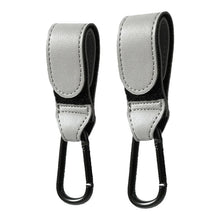 Load image into Gallery viewer, Baby Stroller Hook PU Leather Adjustable Pram Bag Hanger Travel Accessory