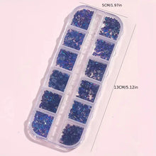Load image into Gallery viewer, Multi-Shape 3D Flat Bottom Nail Rhinestones - Colorful AB Crystal Gems for DIY Manicure & Crafts
