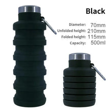 Load image into Gallery viewer, Collapsible Silicone Water Bottle - BPA-Free, Portable & Reusable for Outdoor Adventures