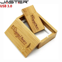 Load image into Gallery viewer, JASTER Wooden Block USB 3.0 Flash Drive Red Wood Pendrive 4GB 8GB 16GB 32GB 64GB 128GB Memory Stick U Disk Gift