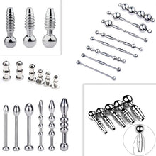 Load image into Gallery viewer, Stainless Steel Urethral Sound Dilator Male Penis Plug Threaded Urethra Catheter Stimulator Adult Game Sex Toy for Men Gay