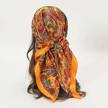 Load image into Gallery viewer, Satin Square Scarf β Elegant 2025 Print Hijab, Shawl & Hair Wrap