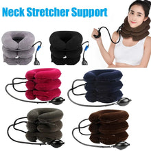 Load image into Gallery viewer, 3 Layer Inflatable Neck Massage Pillow Healthcare Neck Relaxation Cervical Device Traction Drop Collar Therapy Pain Relief