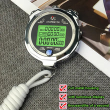 Load image into Gallery viewer, Professional Digital Stopwatch 0.001s Precision Luminous Countdown Timer 100/200 Channels Memory Referee Training Running Timer