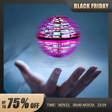 Load image into Gallery viewer, Pink Flying Ball Spinner Toy Hand Control Drone Helicopter 360 Rotating Mini UFO with Light Coy Kids Gifts Birthday Gift For Kid