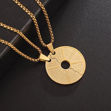 Load image into Gallery viewer, Men\\'s Fitness Barbell Plate Titanium Steel Pendant Necklace Women\\'s Sports Equipment Dumbbell Plate Couple Necklace Jewelry