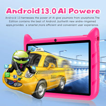 Load image into Gallery viewer, BDF 7 Inch Kid Tablet Android 13, 4GB RAM 64GB ROM,1TB Expand,5G WiFi,4000MAH Battery,Dual Camera, Children's Gift Kids Software