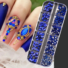 Load image into Gallery viewer, 100/50cm Luxury Crystal Chain Nail Charms - 1.5/2mm Clear & AB Diamond Nail Art Decoration