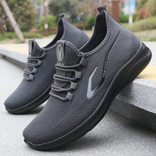 Load image into Gallery viewer, Men's Fashionable Solid Woven Knitted Running Shoes - Lightweight, Breathable, Non-Slip - Perfect Sports Shoes for Out - Lightweight, Breathable, Anti-Slip