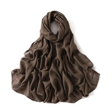 Load image into Gallery viewer, Women’s Large Cotton Rayon Hijab Scarf – 180x95cm Plain Wrap & Shawl