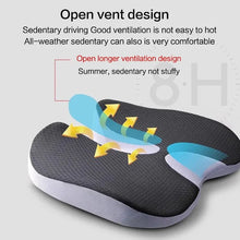 Load image into Gallery viewer, Orthopedic Memory Foam Seat Cushion – Non-Slip Tailbone & Sciatica Relief Pillow for Office Chair and Car Seat