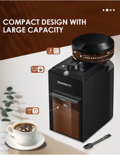Load image into Gallery viewer, Automatic Burr Mill Coffee Grinder Electric Coffee Bean Grinding With 28 Adjustable Gears for Espresso French Press Drip Coffee