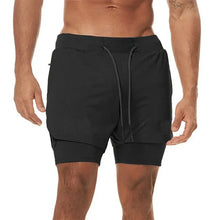 Load image into Gallery viewer, Men’s 2-in-1 Camo Running Shorts — Quick-Dry Gym Fitness Training Shorts with Inner Compression Layer for Summer Workouts