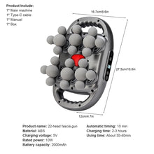 Load image into Gallery viewer, 22-Head Fascia Gun High-Frequency Vibration Body Massage Gun Back and Waist Massager Neck Shoulder Massager Muscle masajeador