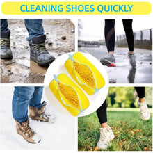 Load image into Gallery viewer, Durable Shoe Washing Machine Bag – Yellow & Blue Zipper | Protective Laundry Wash Bag for Sneakers & Casual Shoes