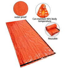 Load image into Gallery viewer, Portable Waterproof Emergency Survival Sleeping Bag Outdoor Edc Camping Gear Thermal Sack First Aid Rescue Kit Mylar Blanket