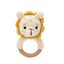 Load image into Gallery viewer, Crochet Animal Rattle Baby Toy Montessori Teether