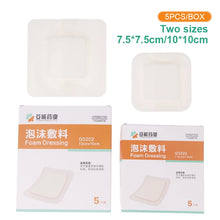 Load image into Gallery viewer, 5PC Portable Hydrocolloid Adhesive Dressing Wound Dressing Self Adhesive Breathable Ultra Thin Waterproof Bedsore Heal Pad Patch
