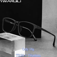 Load image into Gallery viewer, YIMARUILI Men's Square Glasses – Ultra-Light Titanium Optical Frames