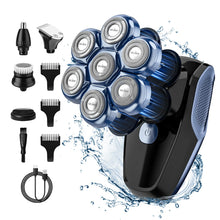Load image into Gallery viewer, 5 in 1 Electric Head Shaver for Bald Men 7D Floating Cutter Beard Trimmer Clipper Waterproof Shaving Men Grooming Kit