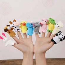 Load image into Gallery viewer, Cartoon Finger Puppets – 1/5/10pcs Plush Hand Dolls for Kids