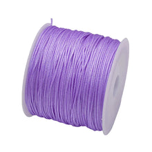 Load image into Gallery viewer, 50 Yards 0.8mm Braided Nylon Cord – Durable Satin String for Jewelry Making, Beading, Macrame, Chinese Knot & DIY Crafts
