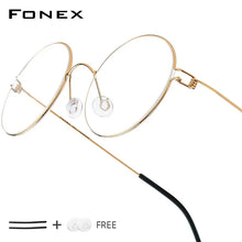 Load image into Gallery viewer, FONEX Screwless Round Eyeglasses – Titanium Alloy Frame for Men & Women