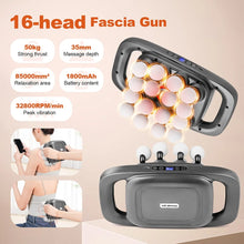 Load image into Gallery viewer, 16-Head Fascia Gun High-Frequency Vibration Body Massage Gun Waist and Back Massager Neck Shoulder Massager Muscle masajeador