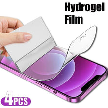 Load image into Gallery viewer, 4PCS Hydrogel Film for iPhone 13 12 11 Pro Max Mini Screen Protector for iPhone XR XS Max X SE 2020 7 8 6S Plus 6 Tempered Glass Film Anti-Scratch 9H HD Screen Protector for iPhone