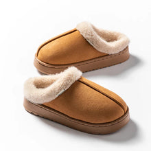 Load image into Gallery viewer, Fashion Women Fluffy Slippers for Autumn and Winter Indoor EVA Thick Sole Anti-Slip and Warm Unisex Slippers for Winter