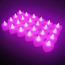 Load image into Gallery viewer, 24PCS LED Flameless Tea Light Candles – Red Shells, Battery-Operated, Romantic Décor for Weddings, Parties, and Valentine's Day