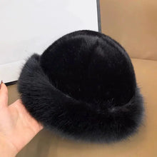 Load image into Gallery viewer, Hot Sale Fur Hat Women Warm Snow Ski Cap Female Faux Fox Fur Thick Warm Winter Hat Lady Windproof Russian Hat Ear Warmer Bonnet