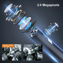 Load image into Gallery viewer, Dual Lens Endoscope Camera 1080P 5 inch LCD Digital Borescope Inspection Camera with 8 mm IP67 Waterproof Camera For Car