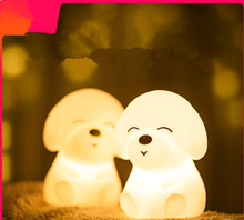 Load image into Gallery viewer, Dog LED Night Light Touch Sensor Remote Control Colors USB Rechargeable Silicone Puppy Lamp For Children Kids Baby Perfect Gift